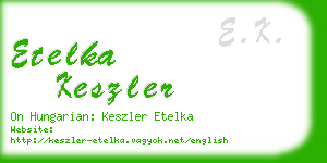 etelka keszler business card